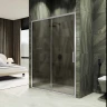 Душевая дверь Maybah Glass MGD-1542-5 1200x1950 раздвижная профиль Хром матовый стекло бронзовое матовое