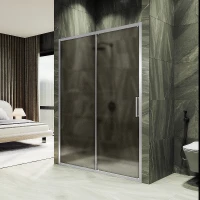 Душевая дверь Maybah Glass MGD-1542-5 1200x1950 раздвижная профиль Хром матовый стекло бронзовое матовое