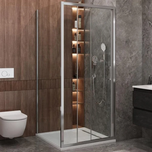 Душевой уголок Cezares Molveno 90x100 MOLVENO-AHF-31-90/100-C-CR-IV профиль Хром стекло прозрачное