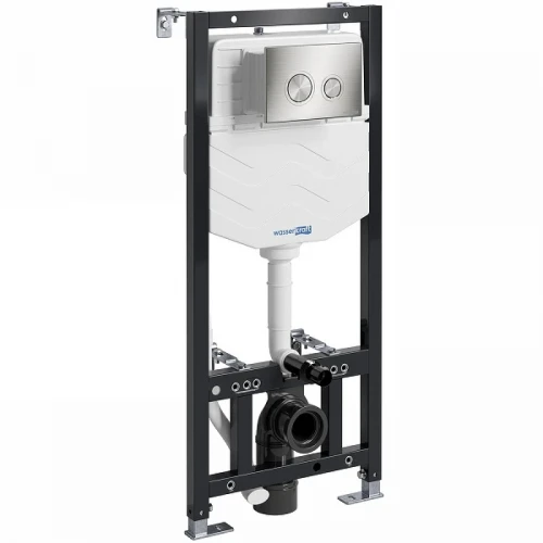 Инсталляция WasserKRAFT Aller 10TLT.010.ME.BN01 для унитаза с клавишей смыва Никель нержавеющая сталь