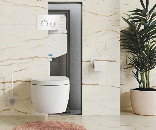 Инсталляция WasserKRAFT Aller 10TLT.010.ME.BN01 для унитаза с клавишей смыва Никель нержавеющая сталь