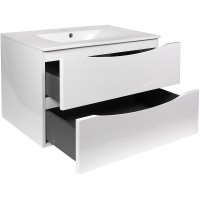 Тумба с раковиной Bond Cube 80 T01805-S05W подвесная Белая матовая МДФ / ЛДСП