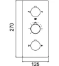 Смеситель для душа RGW Shower Panels SP-41-03 21140541-31 с термостатом Хром встраиваемый