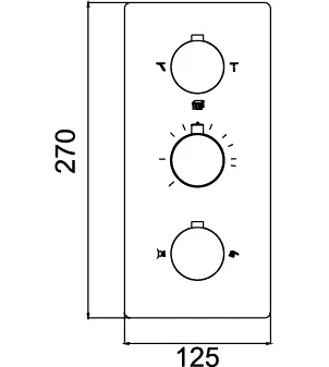 Смеситель для душа RGW Shower Panels SP-41-03 21140541-31 с термостатом Хром встраиваемый