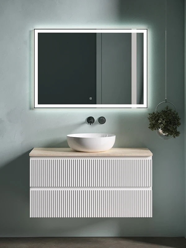 Тумба под раковину Sancos Snob R 100 SNR100W подвесная Bianco МДФ / ЛДСП