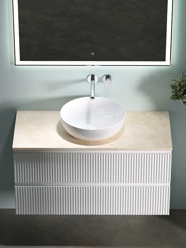 Тумба под раковину Sancos Snob R 100 SNR100W подвесная Bianco МДФ / ЛДСП
