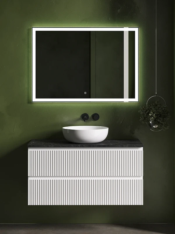 Тумба под раковину Sancos Snob R 100 SNR100W подвесная Bianco МДФ / ЛДСП