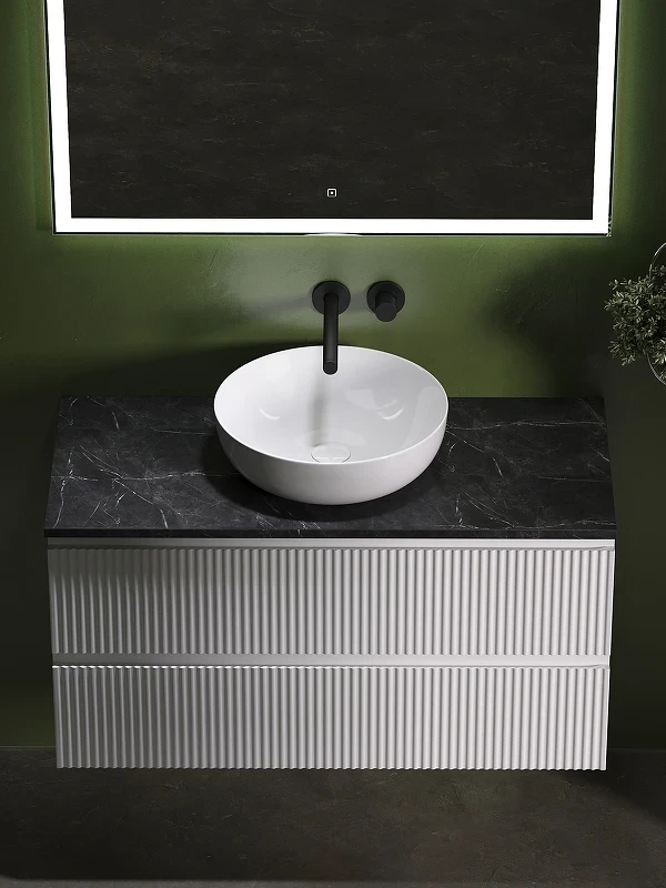Тумба под раковину Sancos Snob R 100 SNR100W подвесная Bianco МДФ / ЛДСП