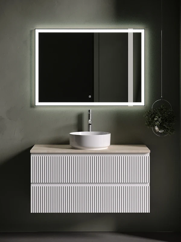 Тумба под раковину Sancos Snob R 100 SNR100W подвесная Bianco МДФ / ЛДСП