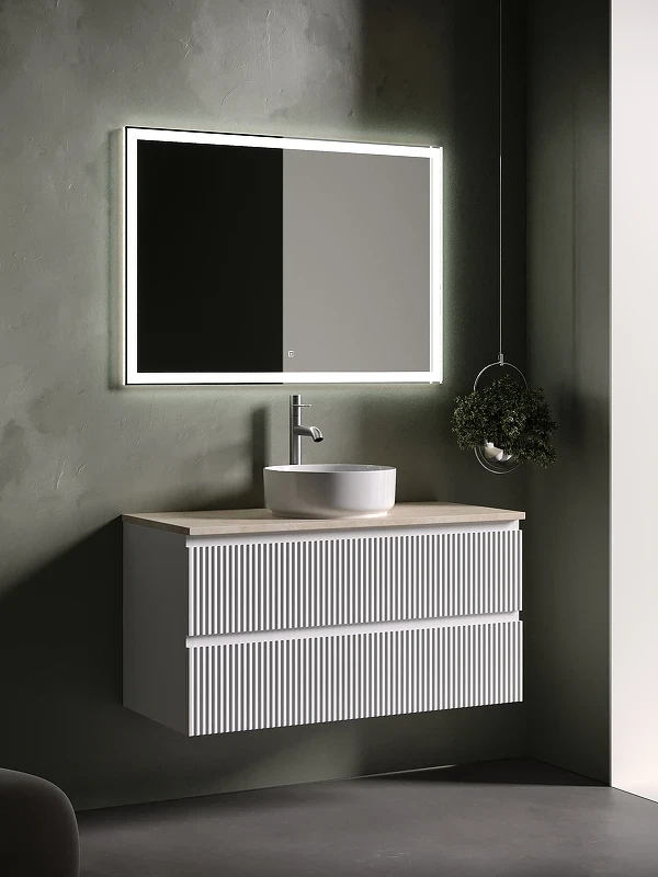 Тумба под раковину Sancos Snob R 100 SNR100W подвесная Bianco МДФ / ЛДСП