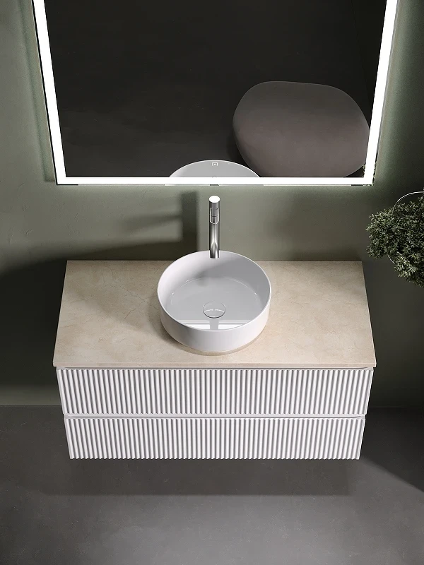Тумба под раковину Sancos Snob R 100 SNR100W подвесная Bianco МДФ / ЛДСП