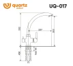 Смеситель для кухни Ulgran Quartz UQ-017-05 Бетон латунь