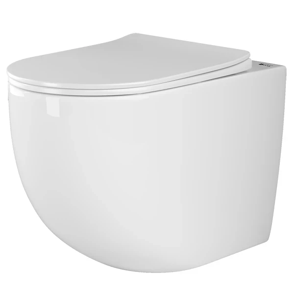 Унитаз Ceramicanova Mia Rimless CN1810 приставной с сиденьем Микролифт фаянс приставной