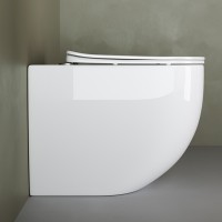 Унитаз Ceramicanova Mia Rimless CN1810 приставной с сиденьем Микролифт фаянс приставной
