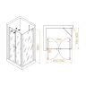 Душевой уголок RGW Passage 90x80 060814498-14 профиль цвет Черный стекло прозрачное