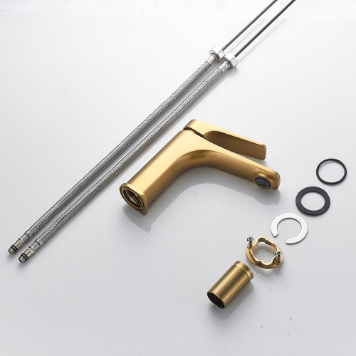 Смеситель для раковины Shevanik S4201G цвет Золотой сатин