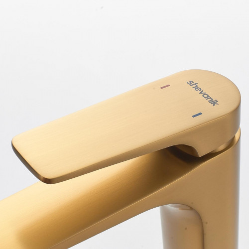 Смеситель для раковины Shevanik S4201G цвет Золотой сатин