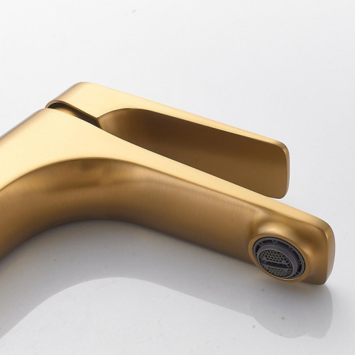 Смеситель для раковины Shevanik S4201G цвет Золотой сатин