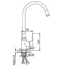 Смеситель для кухни Frap H41 F4041 Белый Хром
