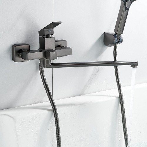 Смеситель для ванны Shevanik S9622T универсальный цвет Оружейная сталь