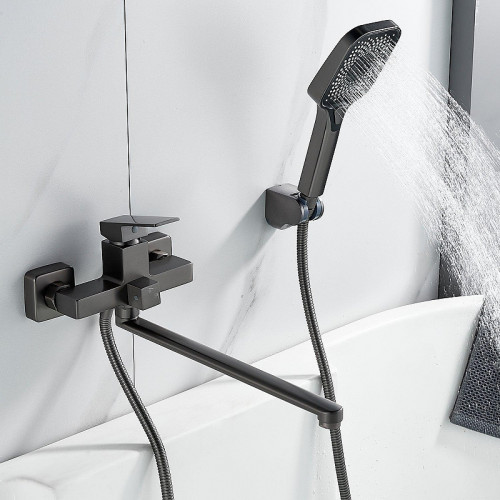 Смеситель для ванны Shevanik S9622T универсальный цвет Оружейная сталь