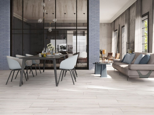 Керамогранит Rondine Woodie White 7,5х45 белый для ванной комнаты, для кухни Италия