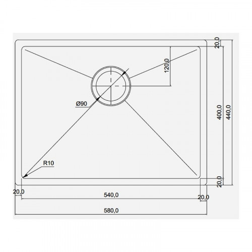 Кухонная мойка Seaman Eco Marino 58 SME-580-DG.A цвет Тёмная оружейная сталь