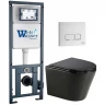 Комплект унитаза с инсталляцией WeltWasser MARBERG 410 + SALZBACH 043 GL-BL + MAR 410 SE GL-WT 10000013498 цвет Белый глянцевый с сиденьем Микролифт и клавишей смыва цвет Белый глянцевый