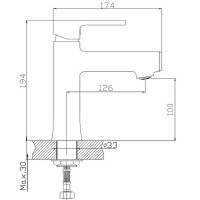 Смеситель для раковины Haiba HB10652-7 Черный матовый