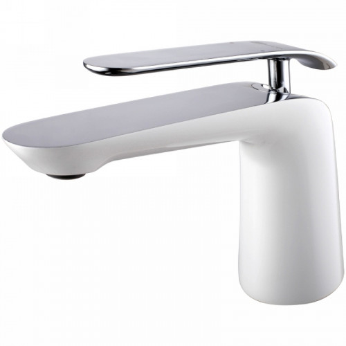 Смеситель для раковины Lemark Melange LM4906CW Белый Хром латунь