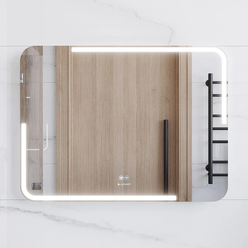 Зеркало Laparet Atlas 80 Atlas.80*60 с подсветкой с сенсорным выключателем и подогревом стекло