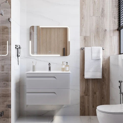 Зеркало Laparet Atlas 80 Atlas.80*60 с подсветкой с сенсорным выключателем и подогревом стекло