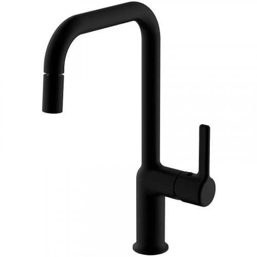 Смеситель для кухни Haiba HB70814-7 Черный матовый латунь