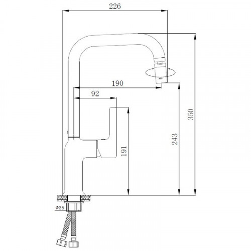 Смеситель для кухни Haiba HB70814-7 Черный матовый латунь