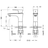 Смеситель для раковины Lemark Nero LM0206C Хром латунь