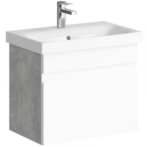 Тумба под раковину Aqwella Smart 60 SRT0106BS подвесная Бетон светлый МДФ / ЛДСП