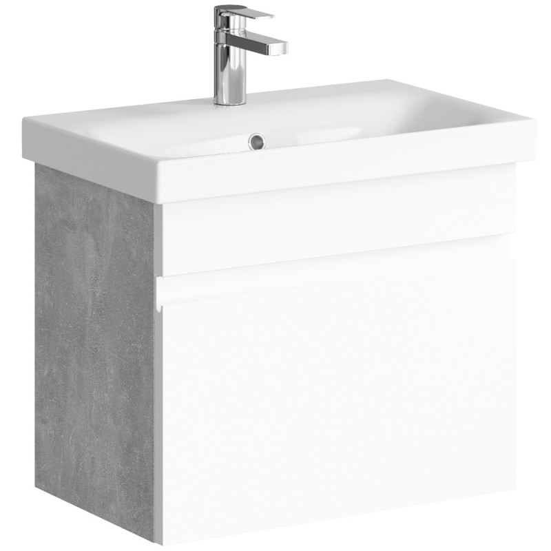 Тумба под раковину Aqwella Smart 60 SRT0106BS подвесная Бетон светлый МДФ / ЛДСП