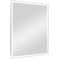 Зеркальный шкаф Reflection Cube 500х800 RF2218CB с подсветкой Белый матовый МДФ / ЛДСП, стекло