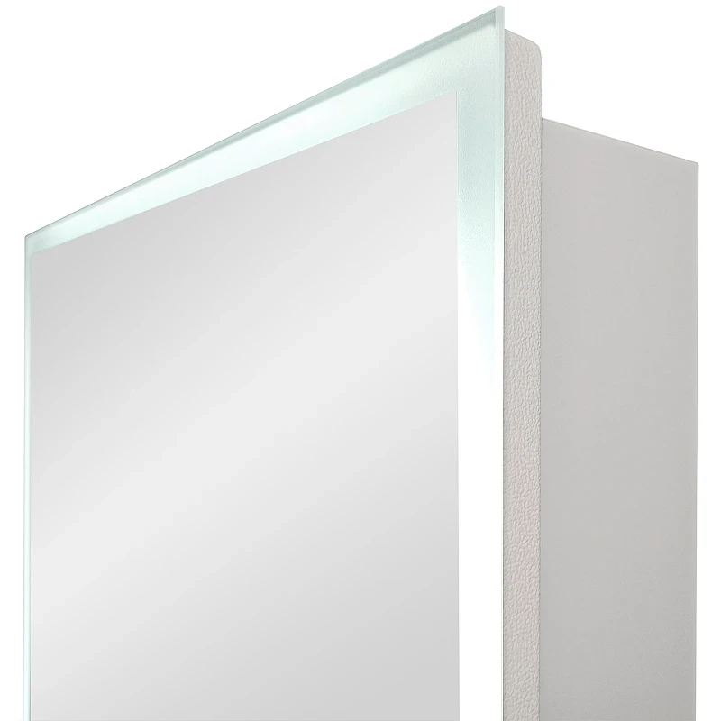 Зеркальный шкаф Reflection Cube 500х800 RF2218CB с подсветкой Белый матовый МДФ / ЛДСП, стекло