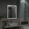 Зеркальный шкаф Reflection Cube 500х800 RF2218CB с подсветкой Белый матовый МДФ / ЛДСП, стекло