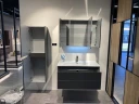 Тумба с раковиной Orka Likya 80 5002491 подвесная Антрацит матовый МДФ / ЛДСП