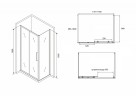 Душевой уголок Abber Schwarzer Diamant 140х100 AG30140BH-S100B профиль Черный стекло прозрачное