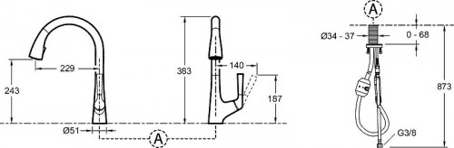 Смеситель для кухни Jacob Delafon Malleco E562-BL цвет Черный