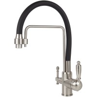 Смеситель для кухни Viko V-5615 Серебро Черный