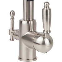 Смеситель для кухни Viko V-5615 Серебро Черный латунь