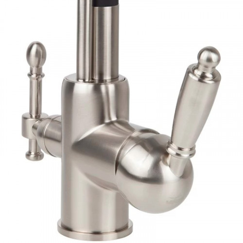 Смеситель для кухни Viko V-5615 Серебро Черный латунь