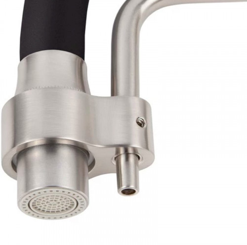 Смеситель для кухни Viko V-5615 Серебро Черный латунь