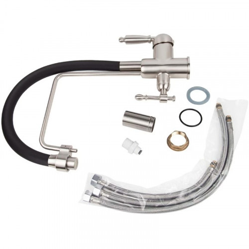 Смеситель для кухни Viko V-5615 Серебро Черный латунь