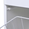 Шкаф пенал Style Line Каре 30 СС-00002271 Люкс Plus с бельевой корзиной Белый МДФ / ЛДСП