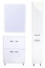 Шкаф пенал Style Line Каре 30 СС-00002271 Люкс Plus с бельевой корзиной Белый МДФ / ЛДСП
